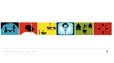 google doodle, google doodle today, google doodle significance, marshall mcluhan, mrashall mcluhan birthday, marshall mcluhan 106th birthday, marshall mcluhan internet, indian express, indian express news