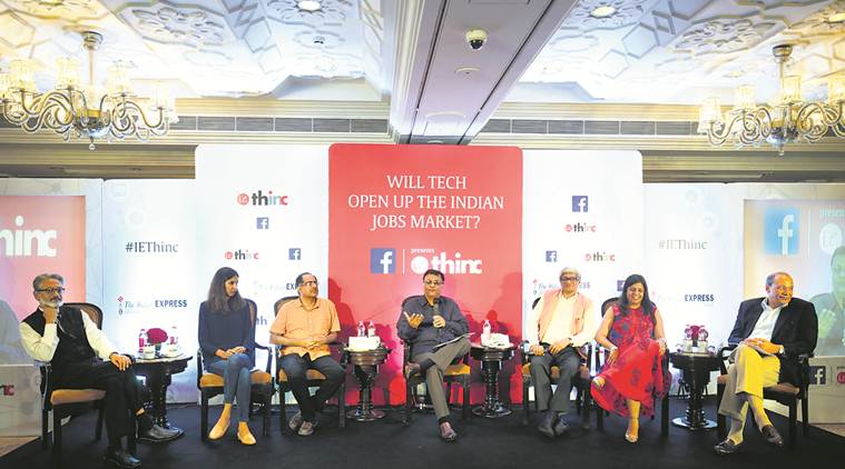 ie thinc discussion,technology job creation, bibek debroy, niti aayog, indian job market, thic indian express discussion, Pronab Sen, thinc ie, digital economy, job creation,