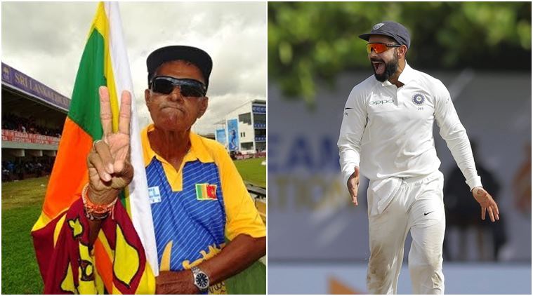 Virat Kohli Sri Lankas ‘super Fan Uncle Percy Embrace On Latters