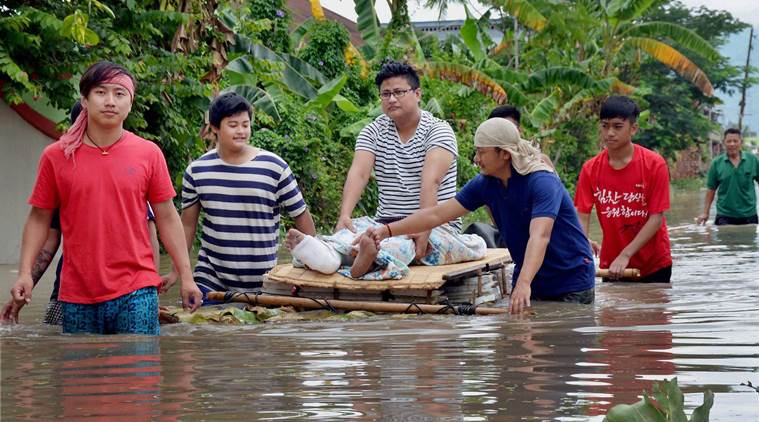 manipur, manipur monsoon, manipur rivers, manipur water level, manipur weather