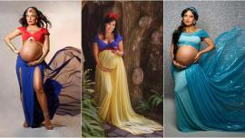 wonder woman, disney princess, maternity photoshoot, disney inspired maternity photos, disney princess pregnant, wonder woman pregnant, unusual mathernity photo them, disney maternity photo themes, viral photos,