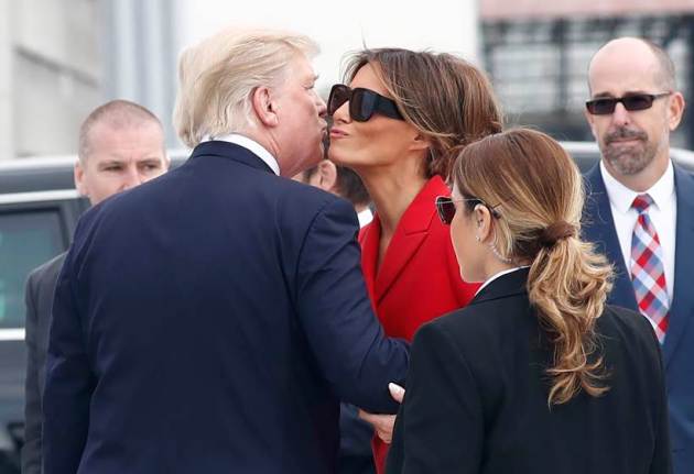 melania trump, donald trump, france, us president, trump france visit, united states, orly airport, paris, air force one, melania dresses, eiffel tower, trump paris tour, indian express