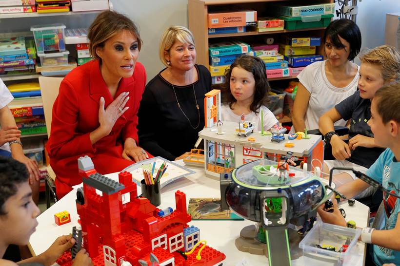melania trump, donald trump, france, us president, trump france visit, united states, orly airport, paris, air force one, melania dresses, eiffel tower, trump paris tour, indian express