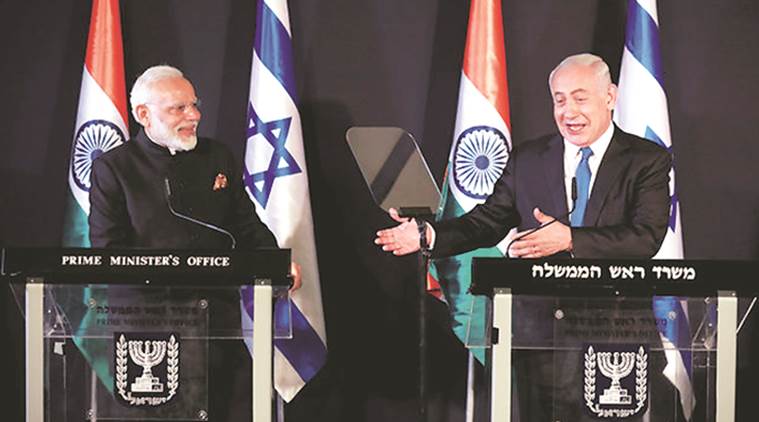 modi in israel, india israel agreements, india israel pacts, india israel relations, naredra modi, tel aviv, india news. indian express news