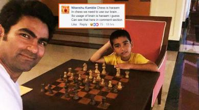 mohammad kaif, mohammad kaif chess, chess picture, mohammad kaif facebook, islam, chess, chess in islam, mohammad kaif trolled, indian express, indian express news