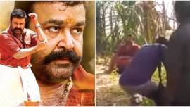Mohanlal, Velipadinte Pusthakam, mohanlal crying on the sets, watch mohanlal crying on sets,