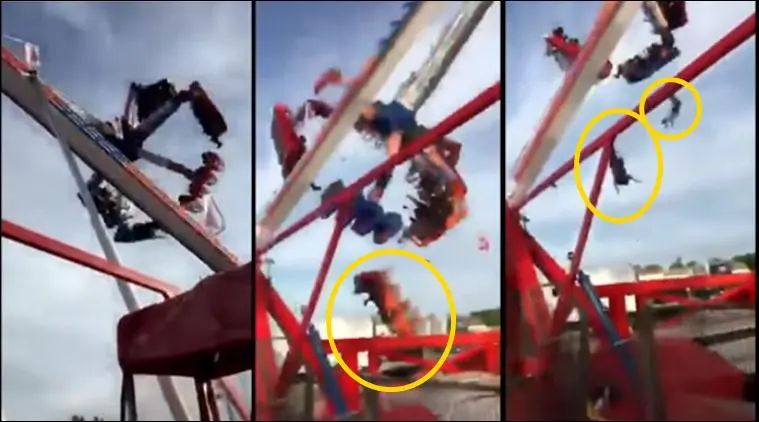 Watch Amusement Ride Turns Horrific As Machine Malfunctions Mid Air Trending News The