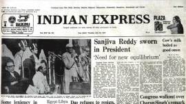Neelam Sanjiva Reddy, President Elections, Indira Gandhi, Acharya Conference, Vinoba Bhave, Dalai Lama, Indian Express