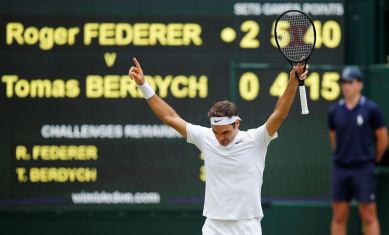 Roger Federer, Wimbledon 2017 final, Tomas Berdych, Tennis, Indian Express, mens singles final, Sports, Tennis News