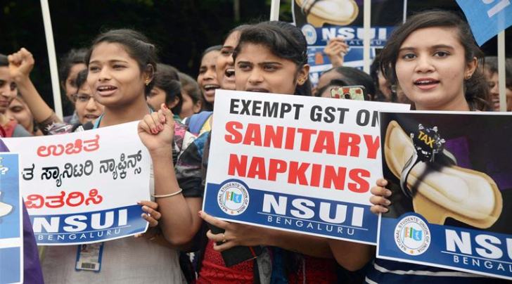 GST, sanitary pads, SFI, gst on pads