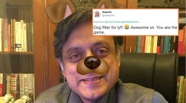 shashi tharoor, shashi tharoor aib, shashi tharoor dog filter, shashi tharoor pm narendra modi, pm modi, pm modi dog filter, indian express, indian express news