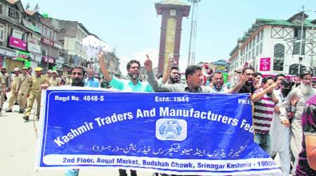 gst, jammu and kashmir, gst protests, goods and services tax, kashmir bandh for gst, india news, indian express news