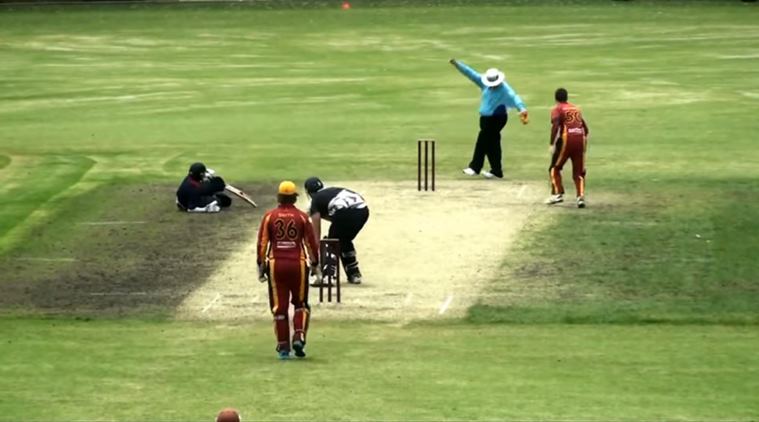 Three players injured by one ball in bizarre incident in a cricket match,  watch video | Sports News,The Indian Express