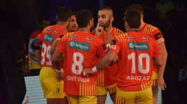 Pro Kabaddi season 5, Gujarat Fortunegiants, U Mumba, sports gallery, Kabaddi, Indian Express