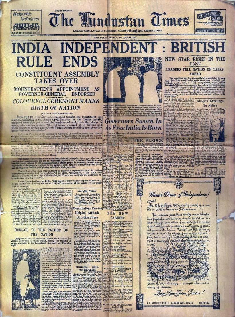How World Newspapers Reported Indias Independence In 1947 Research News The Indian Express 