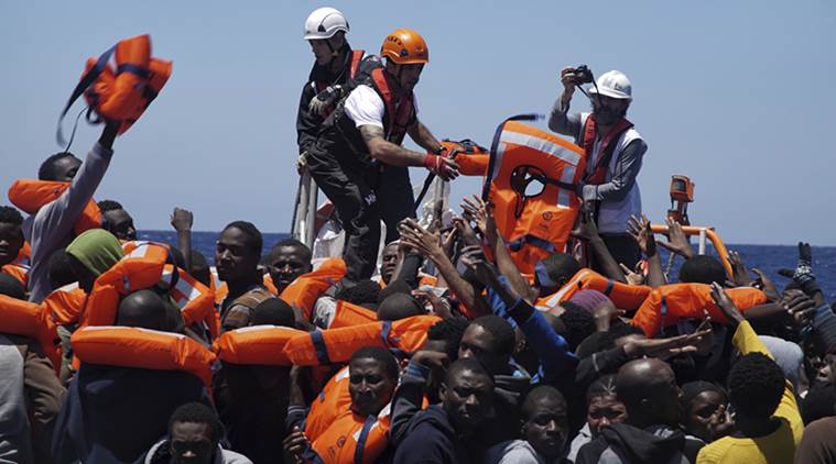 Libya, Migrants, Refugee crisi, armed resdistance, armed hostiles, Refuge, Mediterranean, Indian Express, World News