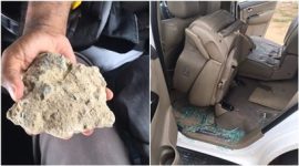 Rahul Gandhi,Rahul gandhi attack, Rahul gandhi car attacked, congress, Randeep S Surjewala‏, rahul gandhi gujarat, gujarat flood, Rahul Gandhi Gujarat Visit, Congress vice-president Rahul Gandhi Banaskantha Visit, Gujarat News, Indian Express News