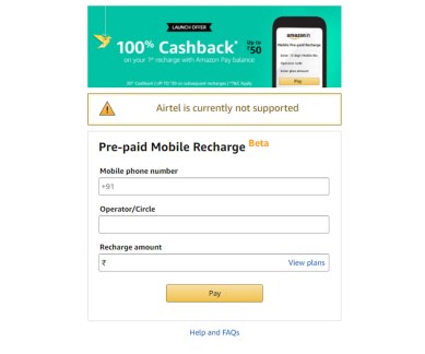 Pay balance now supports Mobile Recharge in India: Here's