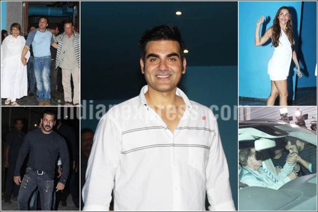 arbaaz khan birthday party, arbaaz khan sohail khan, salmna khan salim khan images, salman khan parents, arbaaz birthday pics