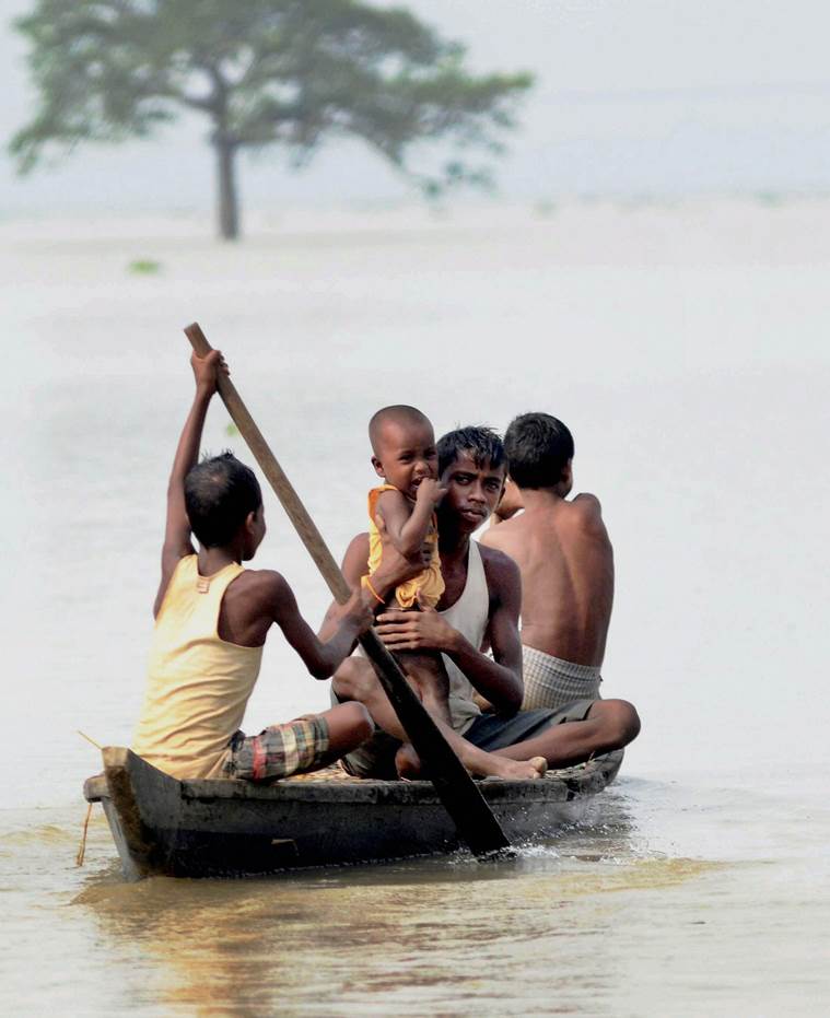 assam floods, assam, floods, northeast floods, assam flood, assam weather, Sarbananda sonowal, bihar floods, floods in india, assam flood update, assam floods death toll, indian express news