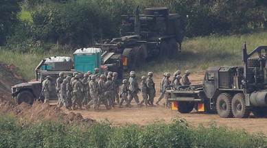 South Korea-US military, military drill, North Korea, missile test, military drills, computer drills, Korean conflict, World News, Indian Express