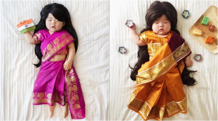 cute babies in traditional dress