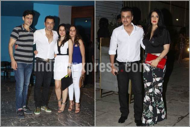 bobby deol, bobby deol arbaaz khan, sanjay kapoor, sanjay kapoor arbaaz khan birthday bash