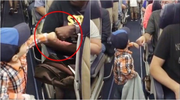 boy fistbumps airline, boy fistbumps plane video, baby videos, cute videos, indian express, indian express news