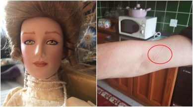 ghosts, creepy bridal doll, creepy bride doll, creepy dolls, possessed bridal doll, possessed bridal doll videos, possessed doll videos, indian express, indian express news