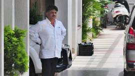 D K Shivakumar, Karnataka minister raids, IT raids, Karnataka raids, Congress, Siddaramaiah, Rajya Sabha Elections, Gujarat MLAs, India news, Indian Express