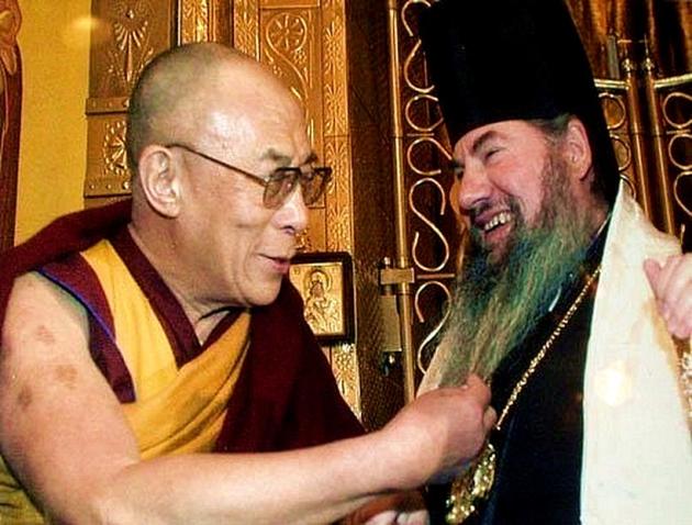 dalai lama, dalai lama beard, dalai lama tugs at beard, dalai lama ramdev baba, ramdev baba, russell brand, indian monk, tibetan monk, indian express, indian express news