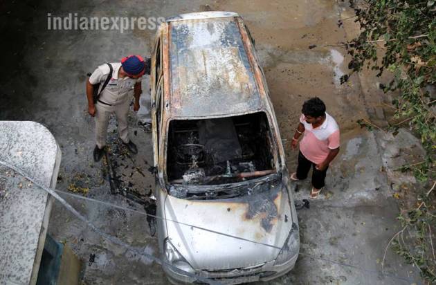 gurmeet ram rahim singh conviction, gurmeet ram rahim singh, panchkula violence, dera followers violence, dera supporters violence, violent clashes, panchkula, punjab, haryana, sirsa, photos,panchkula violence photos, indian express news