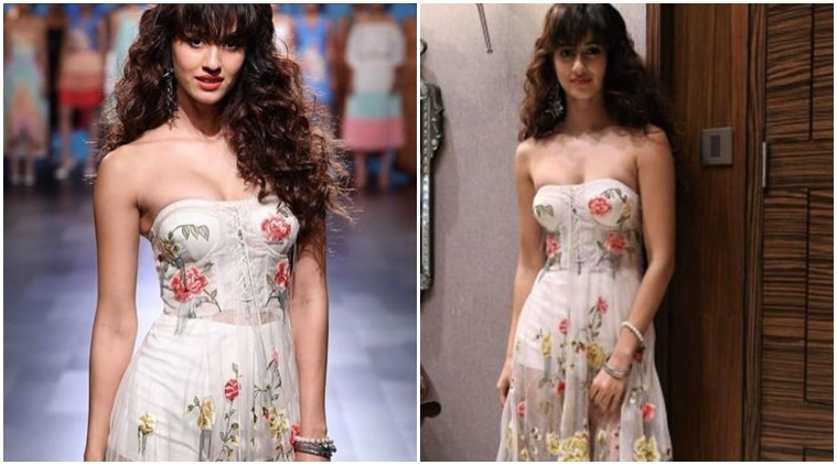 disha patani, lakme fashion week 2017, disha patani lfw 2017, disha patani for ritu kumar, disha patani ramp photos,
