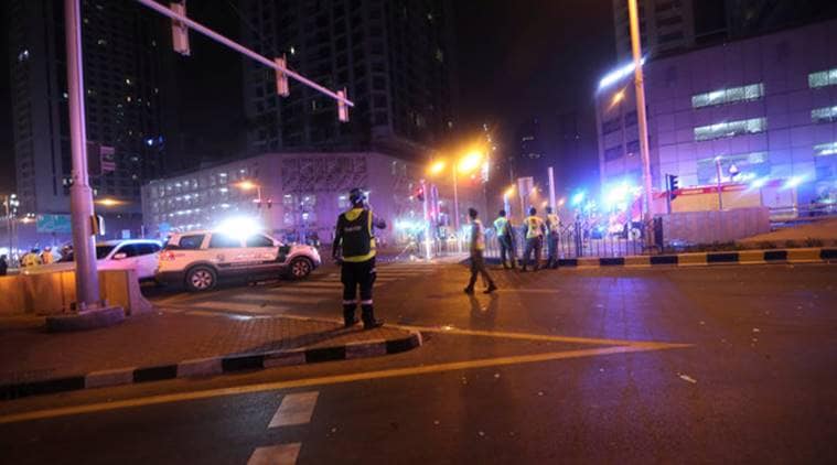 Dubai fire, Dubai marina torch fire, dubai residential building fire, dubai tower fire, UAE fire, World news, Indian Express