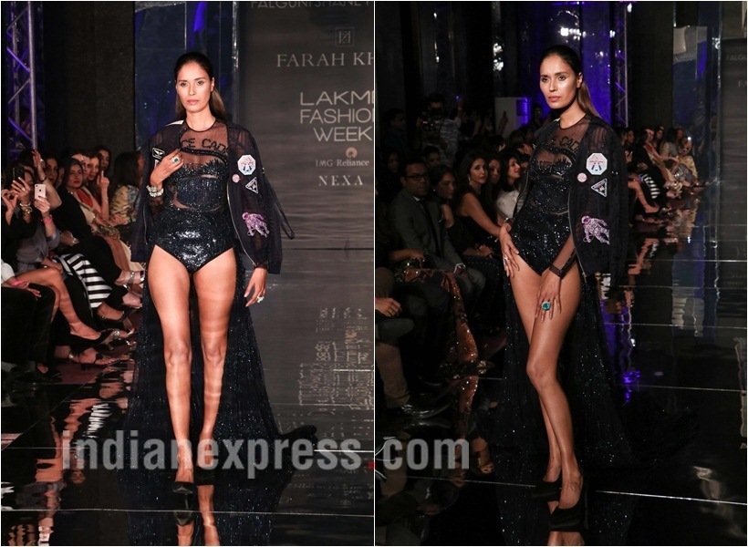 lakme fashion week, Preity Zinta, falguni and shane peacock, lakme fashion week winter/festive, lfw w/f 2017, lakme fahion week celebs, bollywood celebrities lakme fahion week, lfw book actors, fashion news, falguni and shane peacock, fashion news, lifestyle news, indian express, lakme fashion week photos, preity zinta photos