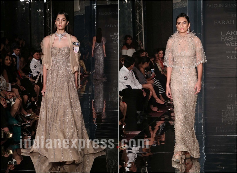 lakme fashion week, Preity Zinta, falguni and shane peacock, lakme fashion week winter/festive, lfw w/f 2017, lakme fahion week celebs, bollywood celebrities lakme fahion week, lfw book actors, fashion news, falguni and shane peacock, fashion news, lifestyle news, indian express, lakme fashion week photos, preity zinta photos
