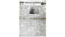 indian express front page, Forty years ago, 40 years ago, indian express