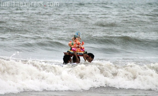 Ganesh Chaturthi, Idol Immersion, Ganpati visharjan, Ganesh Chaturthi celebration, Ganesh Chaturthi News, Indian express, Indian express news