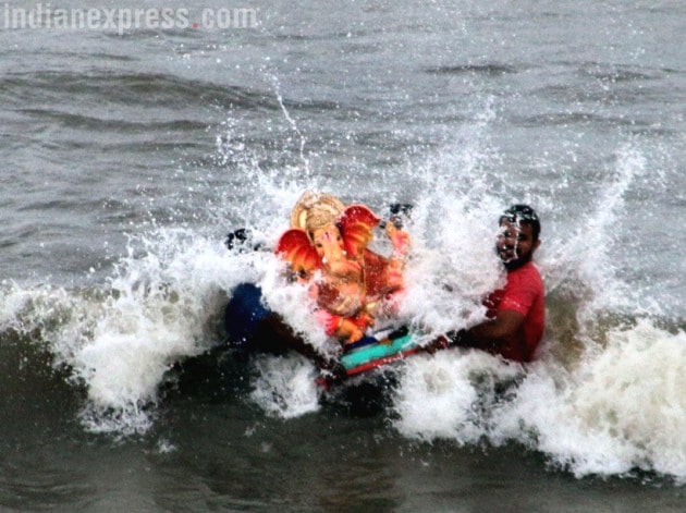 Ganesh Chaturthi, Idol Immersion, Ganpati visharjan, Ganesh Chaturthi celebration, Ganesh Chaturthi News, Indian express, Indian express news