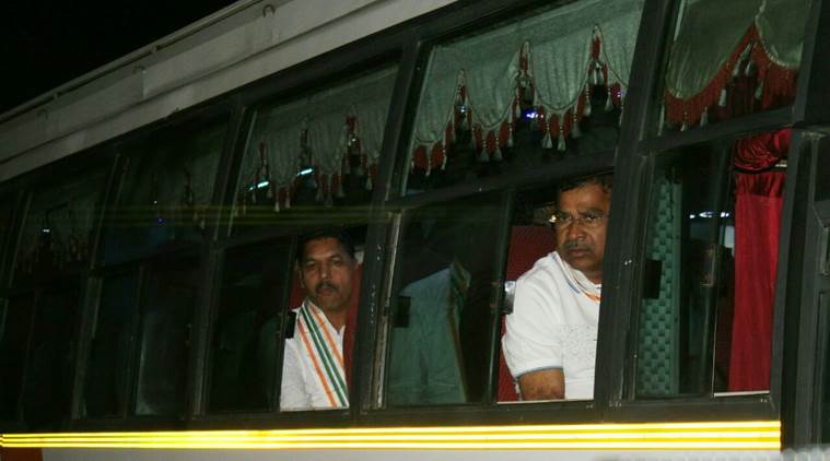 gujarat congress, 44 congress mlas, congress mla leave, cong mla return ahmedabad, indian express