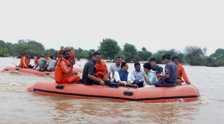 Gujarat floods, Gujarat rainfall, Gujarat, gujarat waterlogging, Gujarat villages, Banaskantha, Patan, North Gujarat, Vijay Rupani, Nitin Patel, 