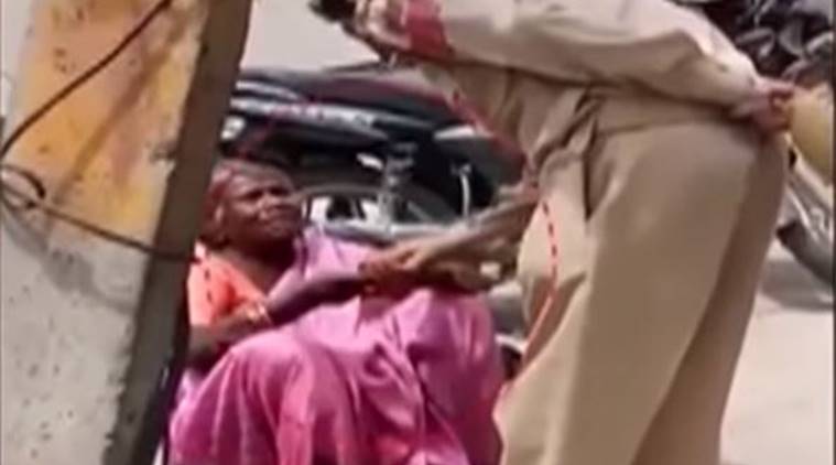 jammu and Kashmir news, Cop caught snatching money from beggar, Kashmir cop snatched money from beggar, India news, national news