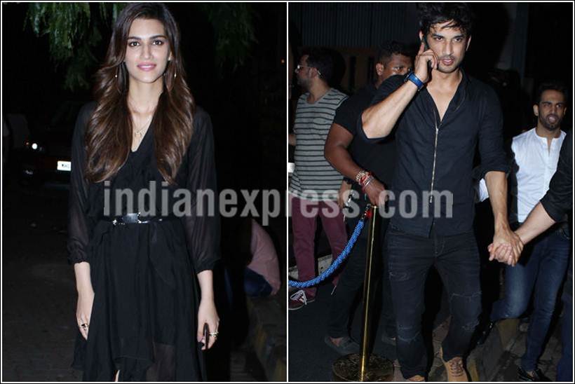 sushant singh rajput, kriti sanon, sushant krtiti party together, sushant kriti images