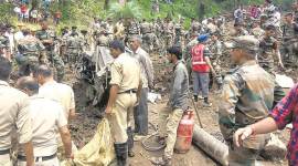Himachal landslide, Mandi landslide, himachal pradesh, himachal death toll, landslide in mandi, landslide in Himachal Pradesh, indian express
