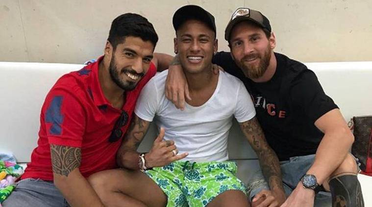 After Barcelona departure, Neymar reunites with Lionel Messi, Luis ...