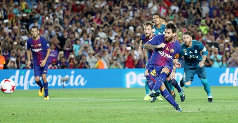 Barcelona vs Real Madrid, Spanish Super Cup 1st leg, Cristiano Ronaldo, El Clasico, Lionel Messi, sports gallery, football, Indian Express