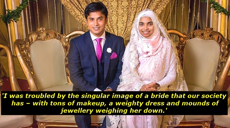 Muslim Woman Wears Grandma S White Cotton Sari To Her Wedding