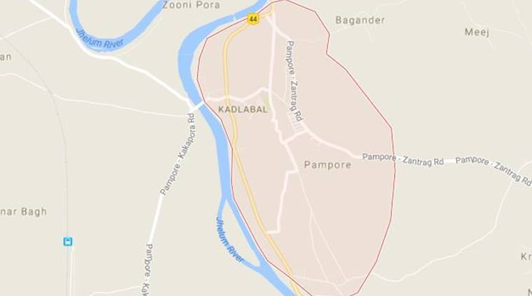  J&K govt building, J&K govt building Shell Injury, Shell Injury J&K govt building, J&K govt building Shell Explosion, Pampore Shell Explosion, India News, Indian Express, Indian Express News