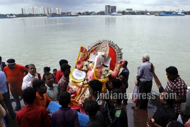 Ganesh Chaturthi, Idol Immersion, Ganpati visharjan, Ganesh Chaturthi celebration, Ganesh Chaturthi News, Indian express, Indian express news