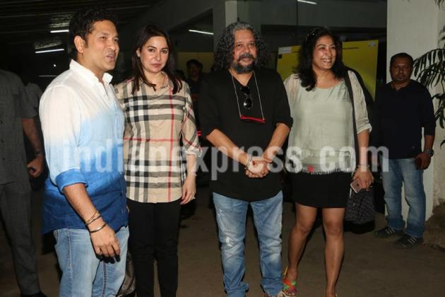 sachin tendulkar, anjali, amole gupte, bollywood celebrities, sniff screening